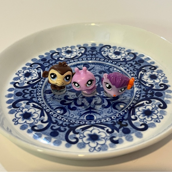 Littlest Pet Shop Other - Littlest Pet Shop LPS Mini Teensie Teensiest Hedgedog Monkey Snail Lot T221 T27